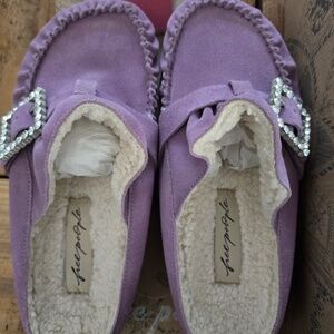 BNWT Free People Shearling After Riding Mule Slip On Sz 6.5